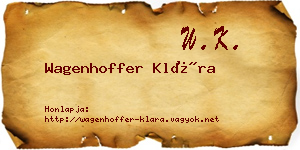Wagenhoffer Klára névjegykártya